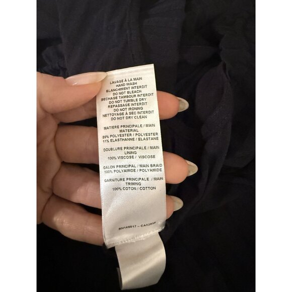 See by Chloe Gauzy Layered Tiered Shift Dress Ink Navy Blue Size S [jb] - Picture 7 of 7